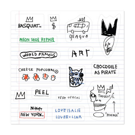 Sticker-Bogen - Basquiat