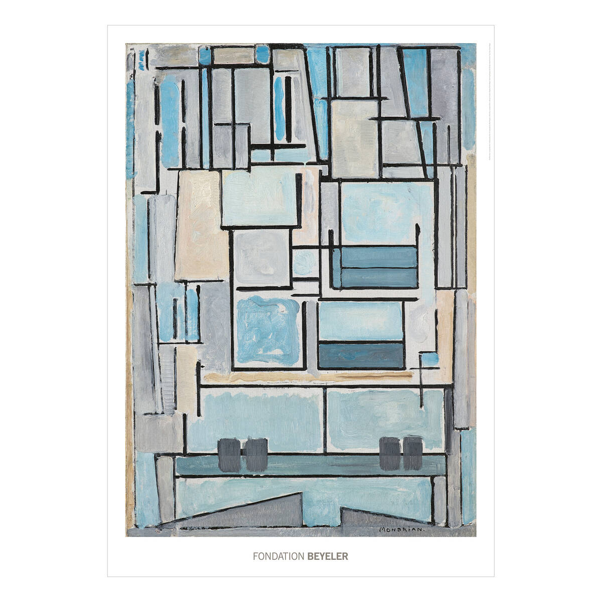 Piet Mondrian - Composition No. VI »Blue Façade«, 1914 | Fondation ...